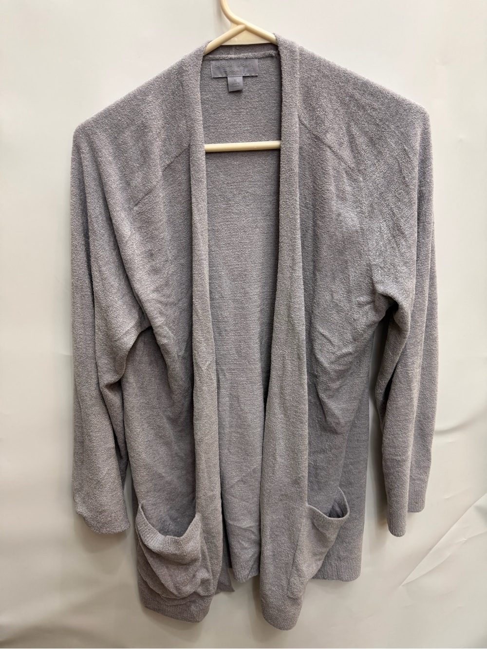 Barefoot Dreams Light Gray Open-Front Cardigan Women’s size medium